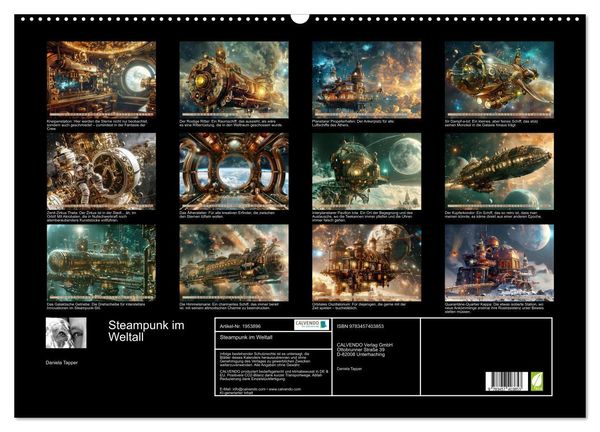 Produktbild: Steampunk im Weltall (Wandkalender 2026 DIN A2 quer), CALVENDO Monatskalender