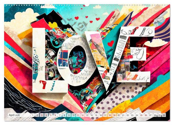 Produktbild: Ein ganzes Jahr voller Liebe (Wandkalender 2026 DIN A2 quer), CALVENDO Monatskalender