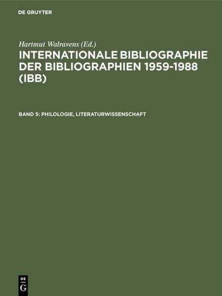 Produktbild: Philologie, Literaturwissenschaft