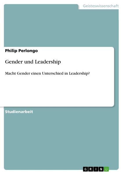Produktbild: Gender und Leadership