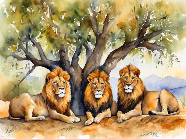Produktbild: CALVENDO Puzzle Siesta von drei L&ouml;wen | 1000 Teile Lege-Gr&ouml;&szlig;e 64x48cm Foto-Puzzle f&uuml;r gl&uuml;ckliche Stunden