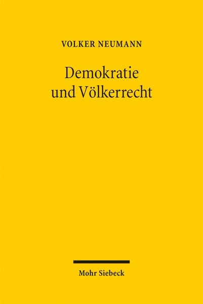 Produktbild: Demokratie und V&ouml;lkerrecht
