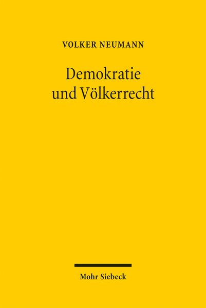 Produktbild: Neumann, V: Demokratie und V&ouml;lkerrecht