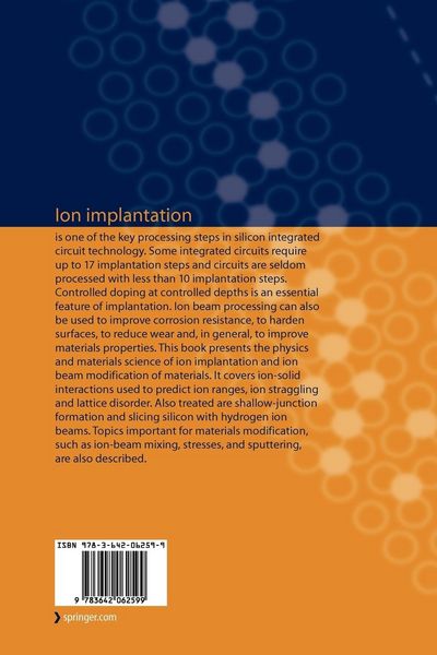 Produktbild: Ion Implantation and Synthesis of Materials
