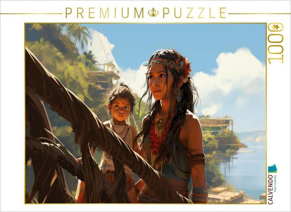 Produktbild: CALVENDO Puzzle Kinder der alten s&uuml;damerikanischen Hochkulturen - Maya Inka | 1000 Teile Lege-Gr&ouml;&szlig;e 64x48cm Foto-Puzzle f&uuml;r gl&uuml;ckliche Stunden