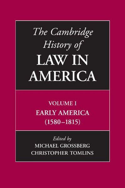 Produktbild: The Cambridge History of Law in America, Volume I