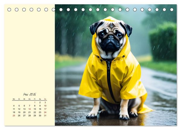 Produktbild: Gut beh&uuml;tete Hunde (Tischkalender 2026 DIN A5 quer), CALVENDO Monatskalender