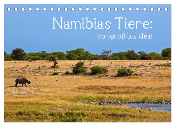 Produktbild: Namibias Tiere: von gro&szlig; bis klein (Tischkalender 2026 DIN A5 quer), CALVENDO Monatskalender
