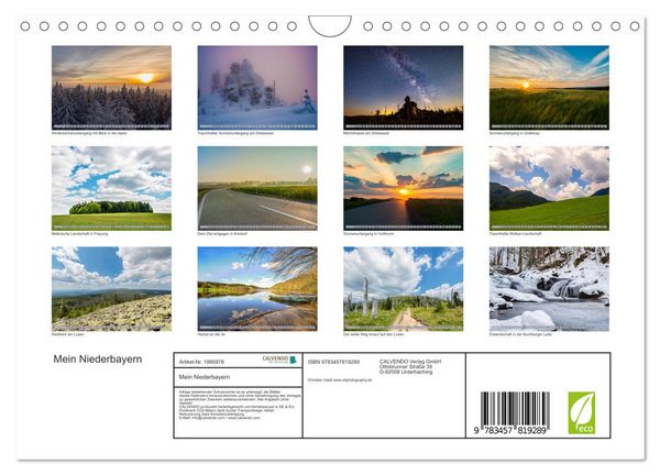 Produktbild: Mein Niederbayern (Wandkalender 2026 DIN A4 quer), CALVENDO Monatskalender