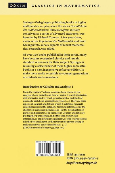 Produktbild: Introduction to Calculus and Analysis I