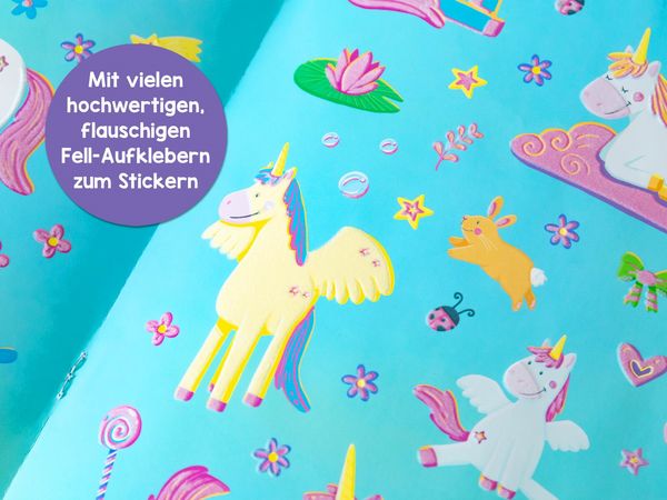 Produktbild: Mein flauschiges Stickerheft &ndash; Einh&ouml;rner