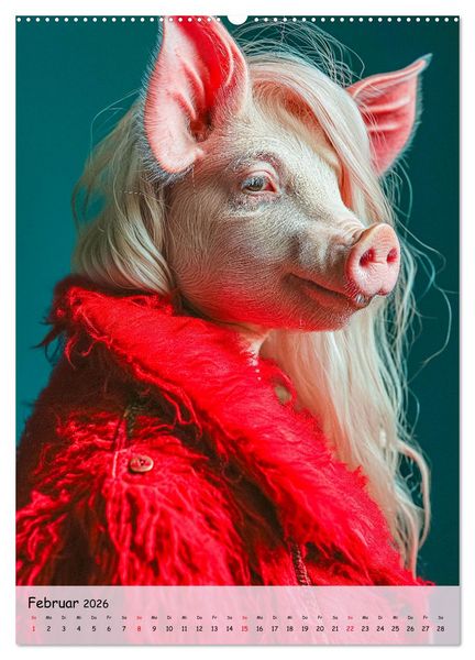 Produktbild: Tierischer Style (hochwertiger Premium Wandkalender 2026 DIN A2 hoch), Kunstdruck in Hochglanz