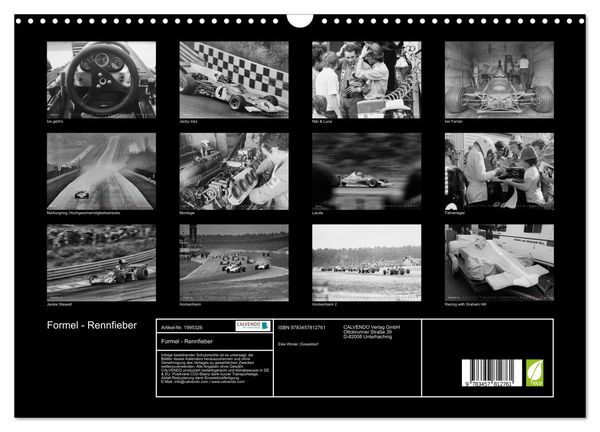 Produktbild: Formel - Rennfieber (Wandkalender 2026 DIN A3 quer), CALVENDO Monatskalender