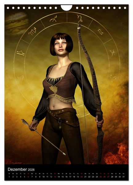 Produktbild: Unter Sternen geboren - Fantasy Tierkreis im Zeichen der Frau (Wandkalender 2026 DIN A4 hoch), CALVENDO Monatskalender