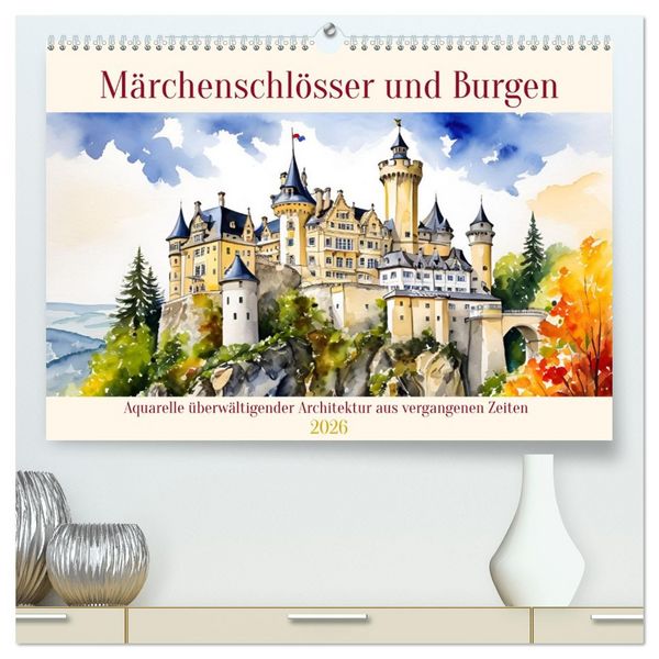 Produktbild: M&auml;rchenschl&ouml;sser und Burgen (hochwertiger Premium Wandkalender 2026 DIN A2 quer), Kunstdruck in Hochglanz