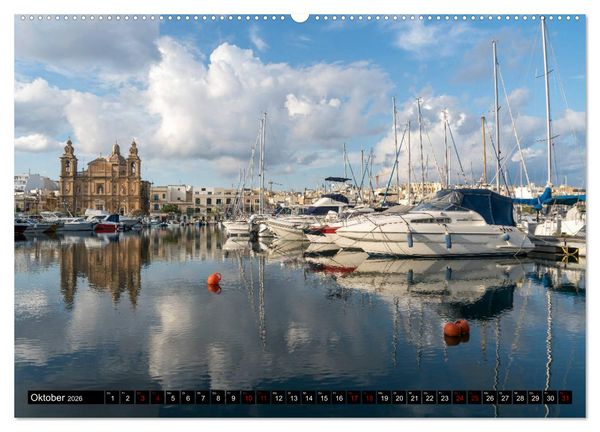 Produktbild: Valletta - Malta (Wandkalender 2026 DIN A2 quer), CALVENDO Monatskalender