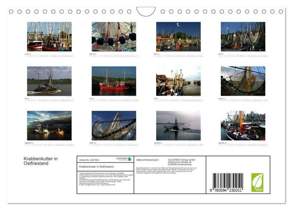 Produktbild: Krabbenkutter in Ostfriesland (Wandkalender 2027 DIN A4 quer), CALVENDO Monatskalender