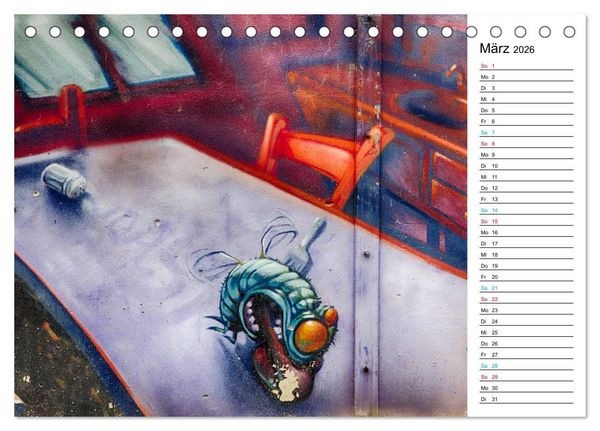 Produktbild: Dresden Graffiti (Tischkalender 2026 DIN A5 quer), CALVENDO Monatskalender