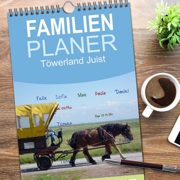 Produktbild: Familienplaner 2026 - T&ouml;werland Juist mit 5 Spalten (Wandkalender, 21 x 45 cm) CALVENDO