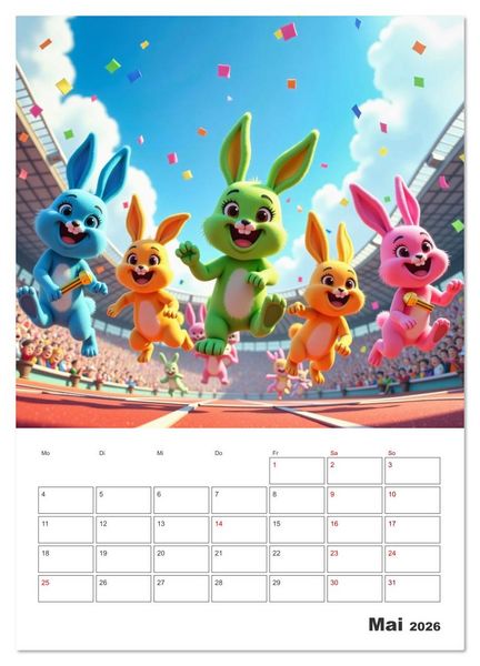 Produktbild: Kunterbunte Kindertr&auml;ume (Wandkalender 2026 DIN A3 hoch), CALVENDO Monatskalender