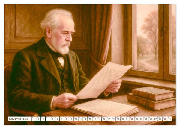 Produktbild: Theodor Storm. Sein Leben, seine Werke (Tischkalender 2026 DIN A5 quer), CALVENDO Monatskalender