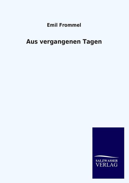 Produktbild: Aus vergangenen Tagen