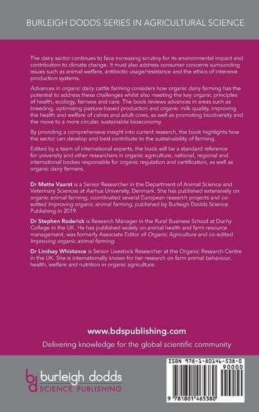 Produktbild: Advances in organic dairy cattle farming