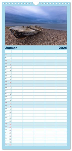 Produktbild: Familienplaner 2026 - D&auml;nemarks Nordseezauber mit 5 Spalten (Wandkalender, 21 x 45 cm) CALVENDO