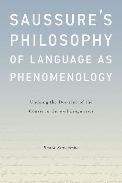 Produktbild: Saussure's Philosophy of Language as Phenomenology
