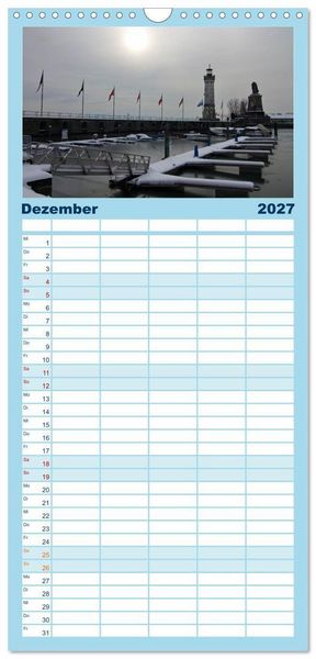 Produktbild: Familienplaner 2027 - Ein Jahr am BODENSEE mit 5 Spalten (Wandkalender, 21 x 45 cm) CALVENDO