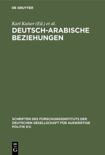Produktbild: Deutsch-arabische Beziehungen