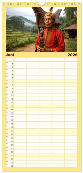 Produktbild: Familienplaner 2026 - Die H&uuml;ter alter Welten mit 5 Spalten (Wandkalender, 21 x 45 cm) CALVENDO