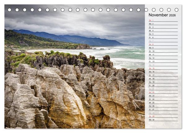 Produktbild: Sehnsucht nach Neuseeland (Tischkalender 2026 DIN A5 quer), CALVENDO Monatskalender