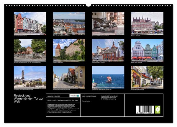 Produktbild: Rostock und Warnem&uuml;nde - Tor zur Welt (hochwertiger Premium Wandkalender 2026 DIN A2 quer), Kunstdruck in Hochglanz