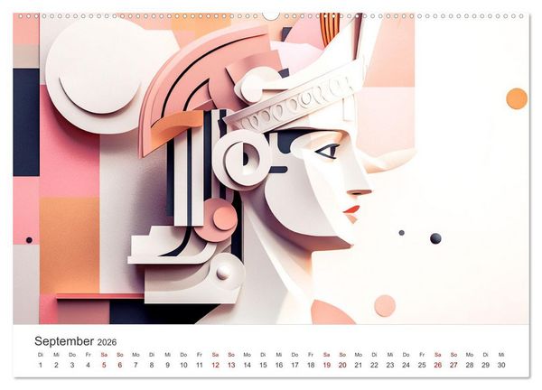 Produktbild: Die Farben des Origami (Wandkalender 2026 DIN A2 quer), CALVENDO Monatskalender