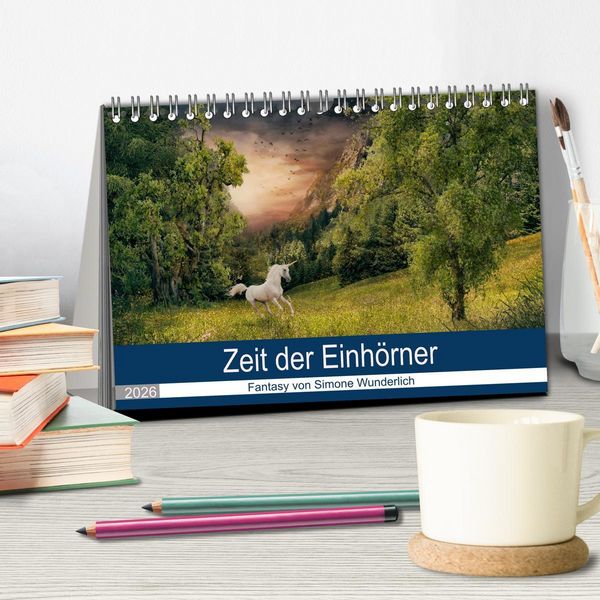 Produktbild: Zeit der Einh&ouml;rner (Tischkalender 2026 DIN A5 quer), CALVENDO Monatskalender