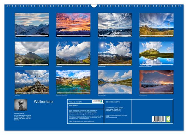 Produktbild: Wolkentanz (Wandkalender 2026 DIN A2 quer), CALVENDO Monatskalender