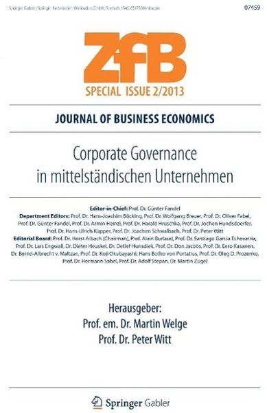 Produktbild: Corporate Governance in mittelst&auml;ndischen Unternehmen