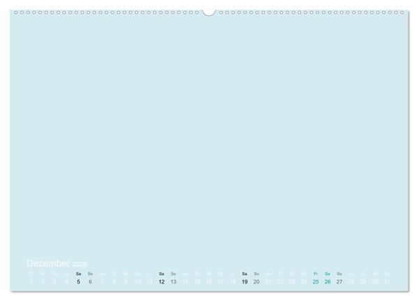 Produktbild: Bastelkalender - hell Blau (Wandkalender 2026 DIN A2 quer), CALVENDO Monatskalender