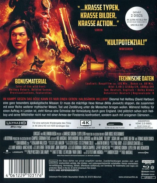 Produktbild: Hellboy - Call of Darkness (4K Ultra HD) (+ Blu-ray 2D)