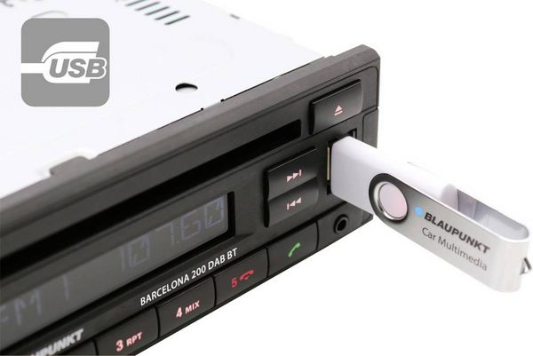 Produktbild: Blaupunkt Barcelona 200 DAB BT Autoradio Bluetooth&reg;-Freisprecheinrichtung, DAB+ Tuner