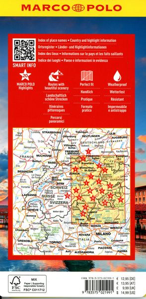 Produktbild: MARCO POLO Reisekarte Schweiz 02 &Ouml;stlicher Teil 1:225.000