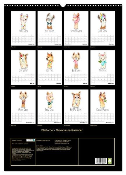 Produktbild: Bleib cool - Gute-Laune-Kalender (Wandkalender 2026 DIN A2 hoch), CALVENDO Monatskalender