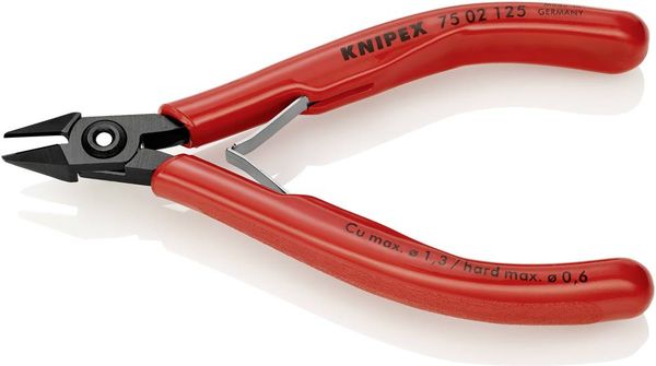 Knipex 75 02 125 Elektronik- u. Feinmechanik Seitenschneider mit Facette 125mm