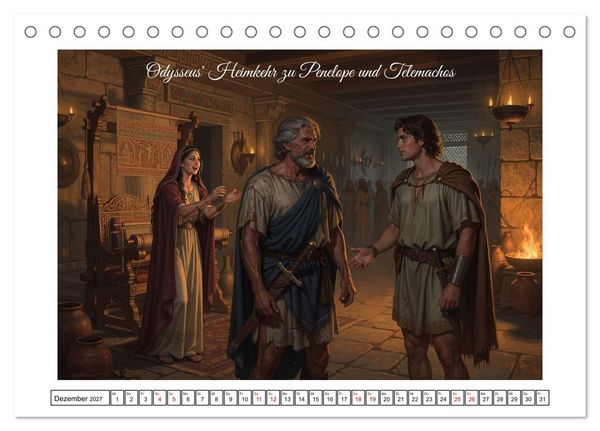 Produktbild: Die Irrfahrten des Odysseus (Tischkalender 2027 DIN A5 quer), CALVENDO Monatskalender