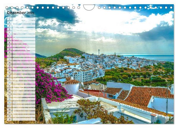 Produktbild: Die wei&szlig;en D&ouml;rfer Andalusiens (Wandkalender 2026 DIN A4 quer), CALVENDO Monatskalender