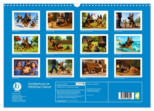 Produktbild: Sch&auml;ferhund im fr&ouml;hlichen Dienst (Wandkalender 2026 DIN A3 quer), CALVENDO Monatskalender
