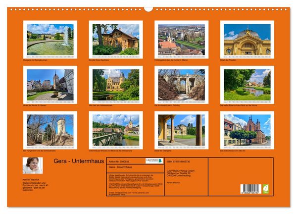 Produktbild: Gera - Untermhaus (Wandkalender 2026 DIN A2 quer), CALVENDO Monatskalender