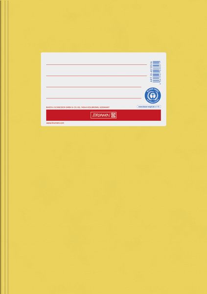 Produktbild: Brunnen Hefth&uuml;lle A5, Papier extrastark, goldgelb