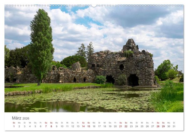 Produktbild: Dessau Design und ein sch&ouml;ner Park (hochwertiger Premium Wandkalender 2026 DIN A2 quer), Kunstdruck in Hochglanz